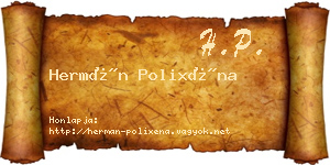 Hermán Polixéna névjegykártya